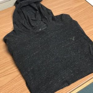 Charcoal Heathered American Eagle Tshirt-hoodie